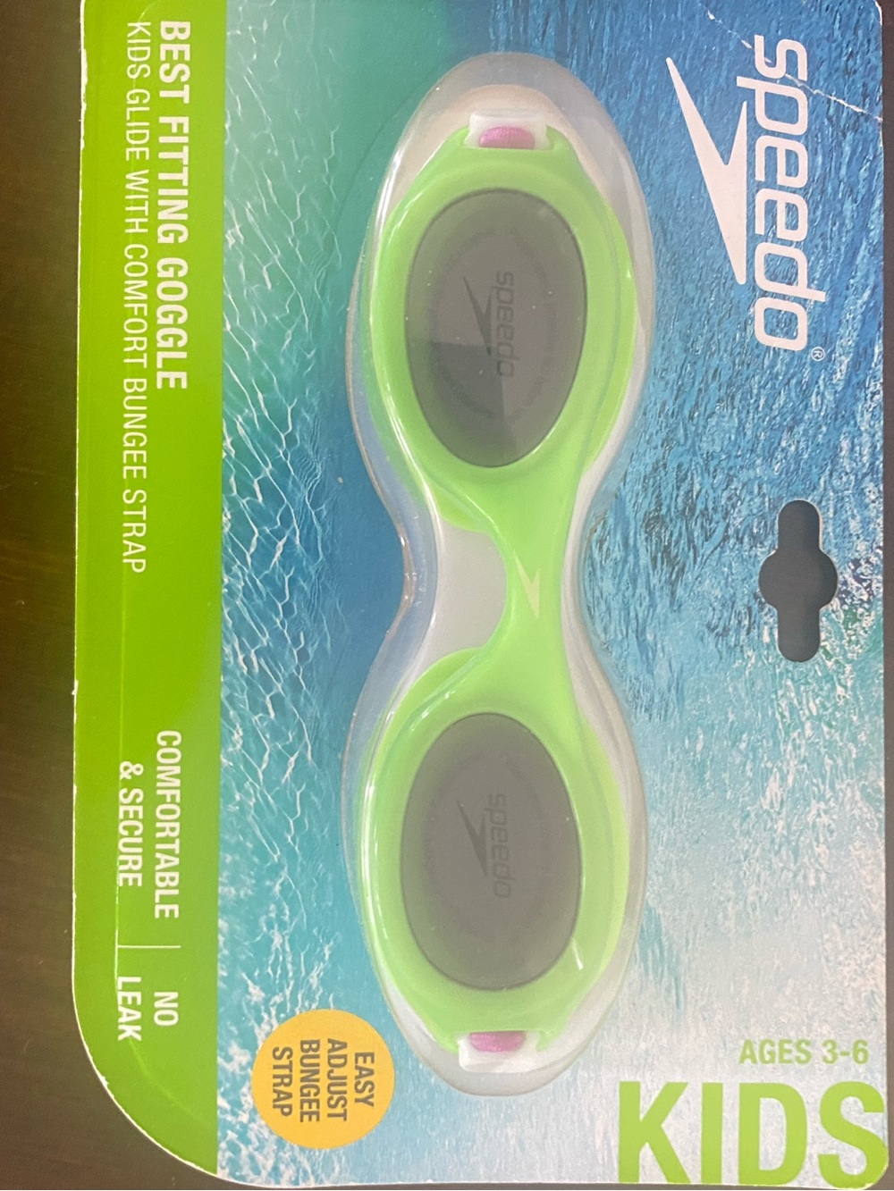 Speedo blue kids glide print Swim Goggles